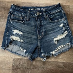 American Eagle distressed jean shorts